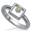 14K white gold colored enhanced diamond wedding ring (Enhanced yellow/SI1, 0.06ct).
