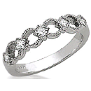 14K White Gold Wedding Ring (G,H/VS, 0.25ct).