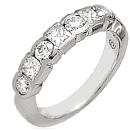 14K White Gold Wedding Ring (G,H/SI2,VS, 1.05ct).