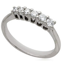 14K White Gold Wedding Ring (G/SI2, 0.32ct)