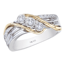 14K White Two-Tone 0.28 Carat Diamond Ring