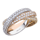 14K Three Tone Fashion Ring