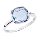 Silver ring with Blue Topaz 