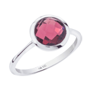 ver ring with 10mm checkerboard cut garnet 
