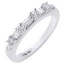 Spectacular Princess Cut Diamond Wedding Band (D-0.52ct.)