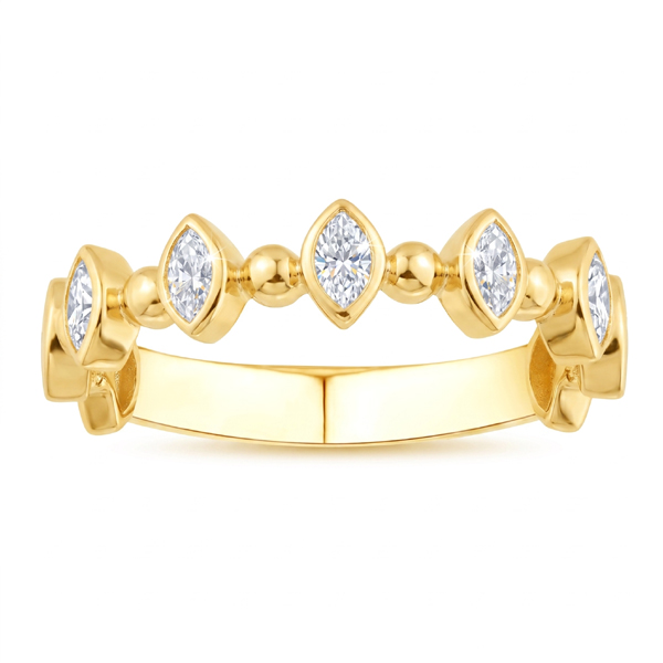 14K Yellow Gold Ring With Diamonds