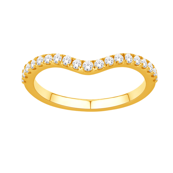 14K Yellow Gold Diamond Wedding Band
