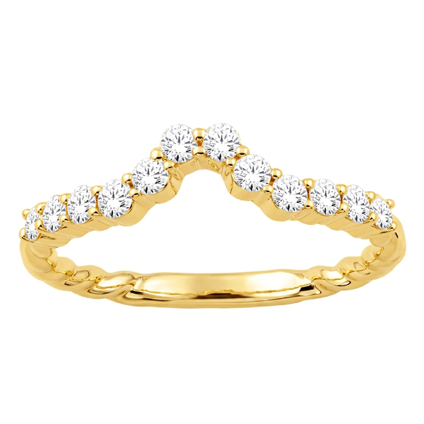 14K Yellow Gold Diamond Wedding Band